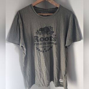 Authentic Roots Olive Green Mens Large Short Sleeve Shirt